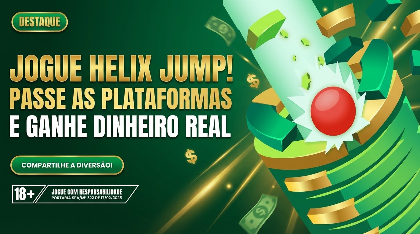 Jogue Helix Jump e ganhe dinheiro real